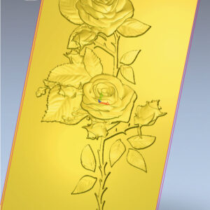 Rosa STL bassorilievo per CNC pantografi art.EE-001