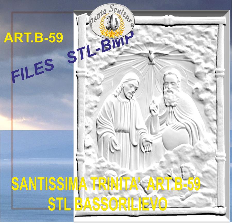 santissima_trinità_STL_bassorilievo_per_CNC_pantografi_art.B-59