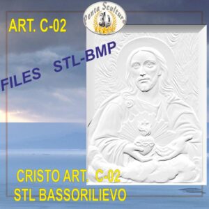 Cristo STL bassorilievo per CNC pantografi art.C-02