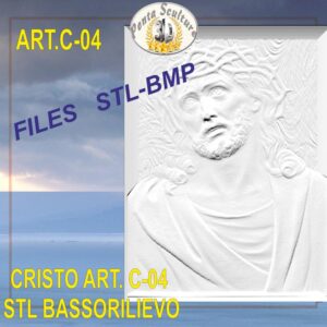Cristo STL bassorilievo per CNC pantografi art.C-04