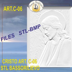Cristo STL bassorilievo per CNC pantografi art.C-06