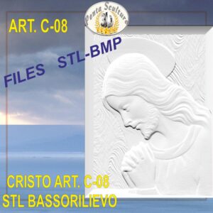 Cristo STL bassorilievo per CNC pantografi art.C-08