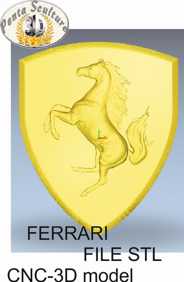 cavallo_della_ferrari_STL_bassorilievo_per_CNC_pantografi
