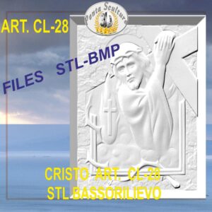 Cristo STL bassorilievo per CNC pantografi art.CL-28