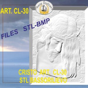 Cristo STL bassorilievo per CNC pantografi art.CL-30
