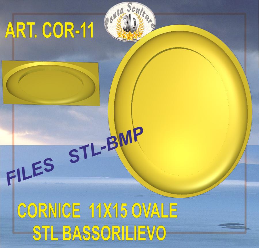 Cornice_bombata_11x15_ovale_STL_bassorilievo_per_CNC_pantografi_art._COR-11