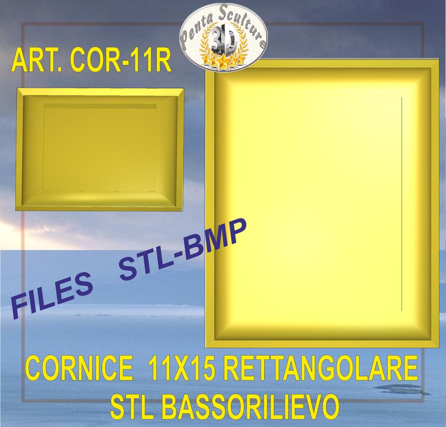 Cornice_bombata_11x15_rettangolare_STL_bassorilievo_per_CNC_pantografi_art._COR-11
