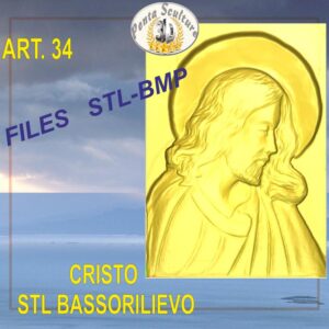Cristo STL bassorilievo per CNC pantografi art.34