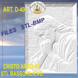 Cristo STL bassorilievo per CNC pantografi art.D-40