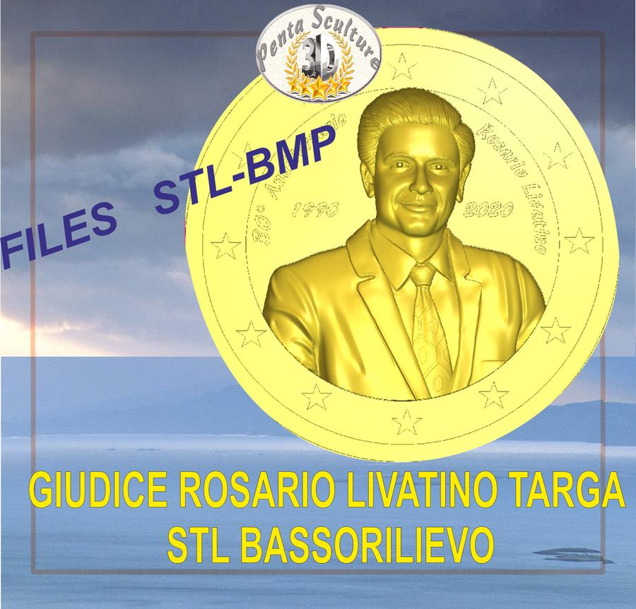 Giudice_Rosario_livatino_targa_STL_bassorilievo_per_CNC_pantografi