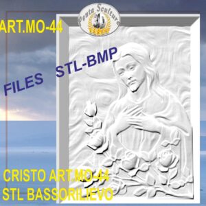 Cristo STL bassorilievo per CNC pantografi art.MO-44