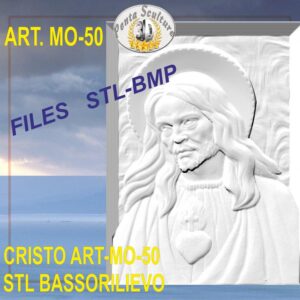 Cristo STL bassorilievo per CNC pantografi art.MO-50