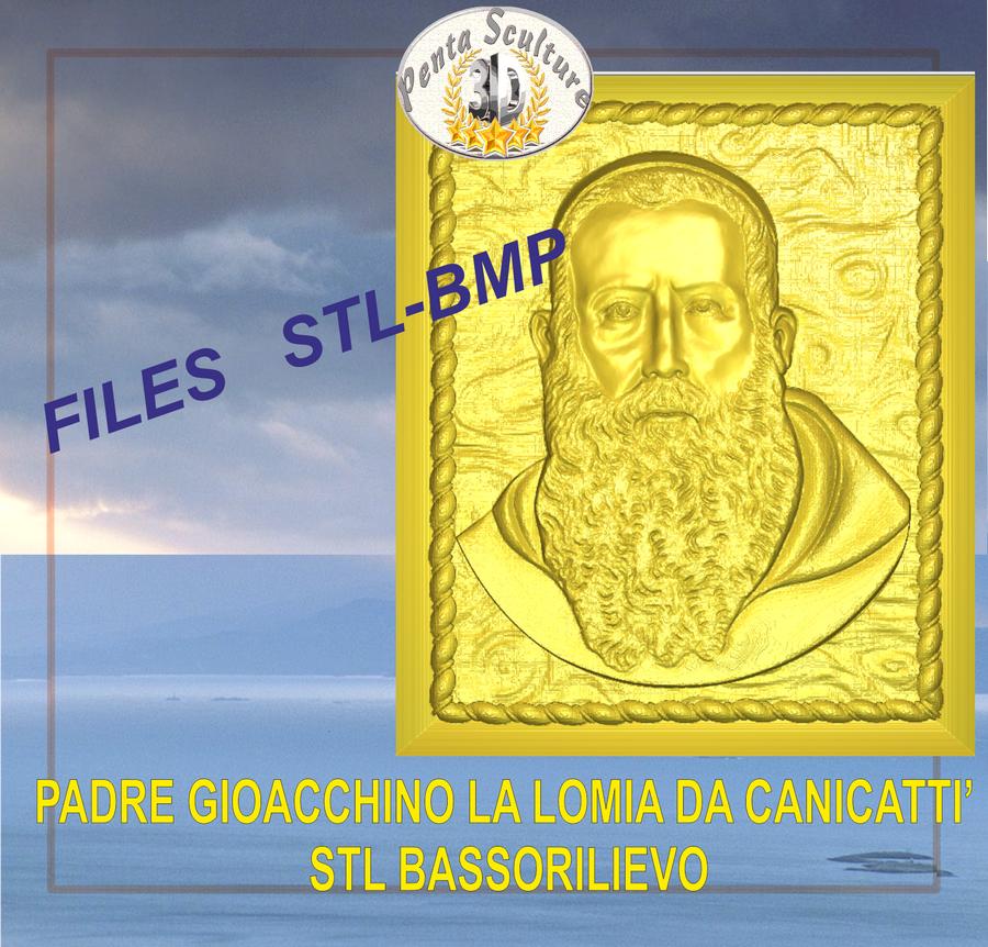 Padre_Gioacchino_la_lomia_da_canicattì_STL_bassorilievo_per_CNC_pantografi