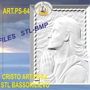 Cristo STL bassorilievo per CNC pantografi art.PS-64