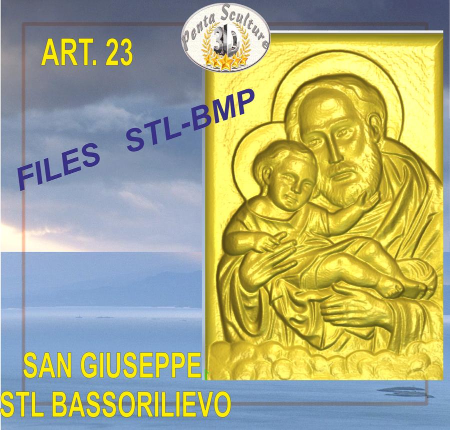 san_giuseppe_STL_bassorilievo_per_CNC_pantografi_art.23
