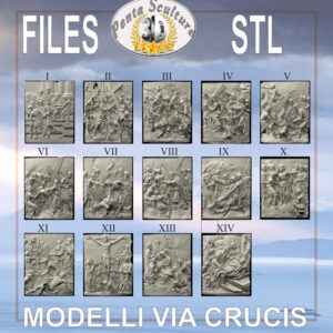 Modelli Via Crucis STL bassorilievo per CNC pantografi