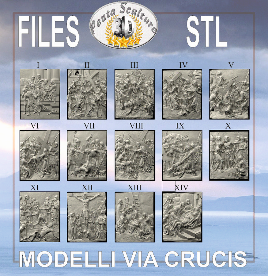 Modelli_via_crucis_STL_bassorilievo_per_CNC_pantografi