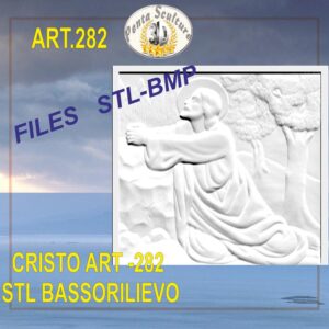 Cristo STL bassorilievo per CNC pantografi art.282