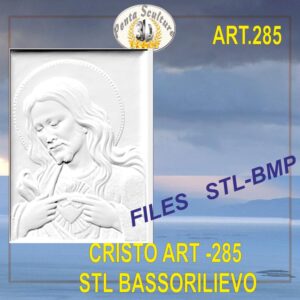 Cristo STL bassorilievo per CNC pantografi art.285