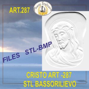 Cristo STL bassorilievo per CNC pantografi art.287
