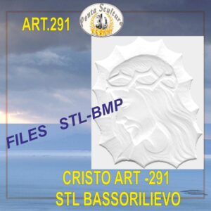 Cristo STL bassorilievo per CNC pantografi art.291