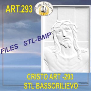 Cristo STL bassorilievo per CNC pantografi art.293