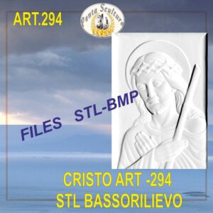 Cristo STL bassorilievo per CNC pantografi art.294