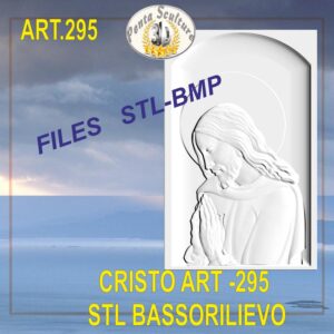 Cristo STL bassorilievo per CNC pantografi art.295