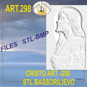 Cristo STL bassorilievo per CNC pantografi art.298