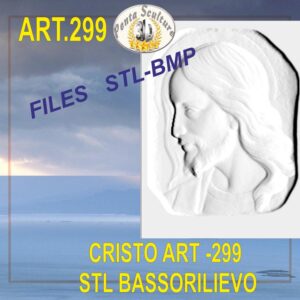 Cristo STL bassorilievo per CNC pantografi art.299
