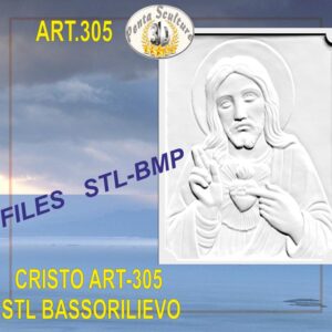 Cristo STL bassorilievo per CNC pantografi art.305
