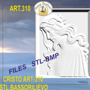 Cristo STL bassorilievo per CNC pantografi art.310