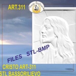 Cristo STL bassorilievo per CNC pantografi art.311