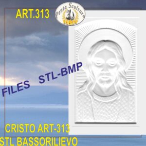 Cristo STL bassorilievo per CNC pantografi art.313