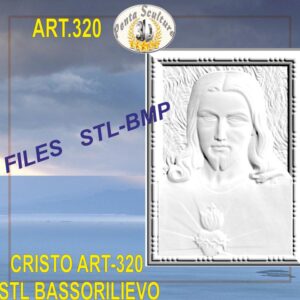 Cristo STL bassorilievo per CNC pantografi art.320