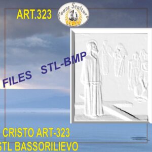 Cristo STL bassorilievo per CNC pantografi art.323
