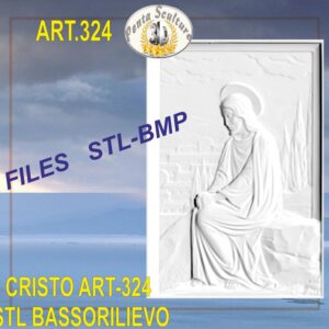 Cristo STL bassorilievo per CNC pantografi art.324