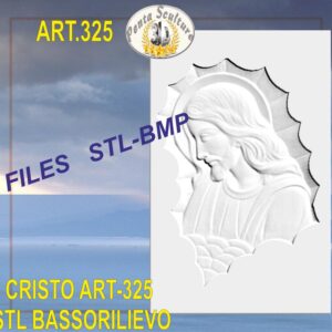 Cristo STL bassorilievo per CNC pantografi art.325