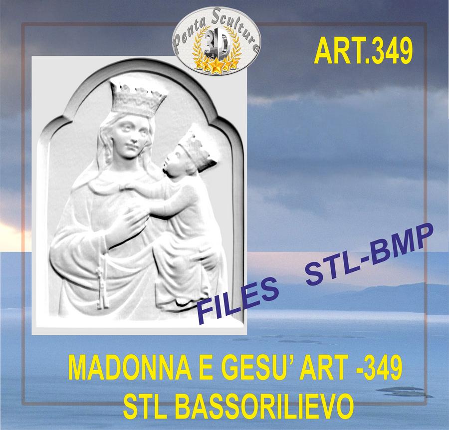madonna_e_gesù_STL_bassorilievo_per_CNC_pantografi_art._349