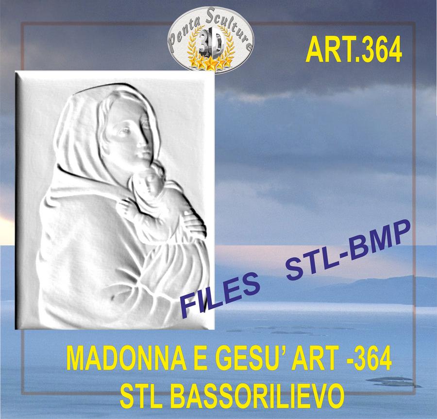 madonna_e_gesù__STL_bassorilievo_per_CNC_pantografi_art._364