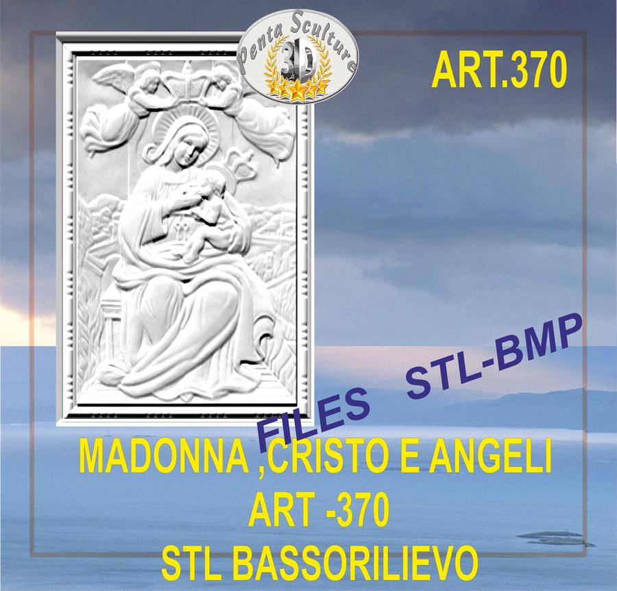 madonna_cristo_e_angeli_STL_bassorilievo_per_CNC_pantografi_art._370