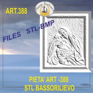 Pietà STL bassorilievo per CNC pantografi art.388