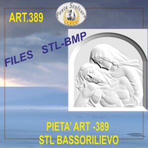 Pietà STL bassorilievo per CNC pantografi art.389