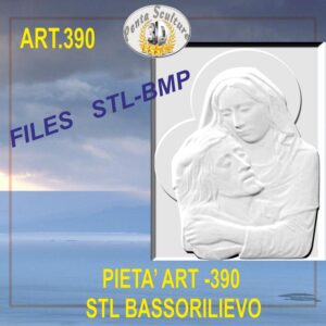 Pietà STL bassorilievo per CNC pantografi art.390