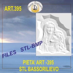 Pietà STL bassorilievo per CNC pantografi art.395