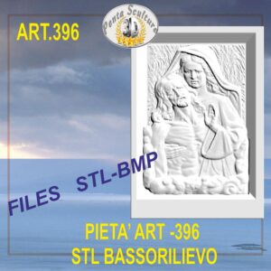 Pietà STL bassorilievo per CNC pantografi art.396