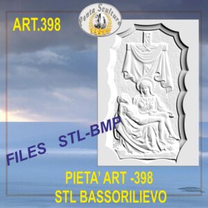 Pietà STL bassorilievo per CNC pantografi art.398
