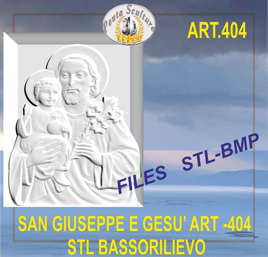san_giuseppe_e_gesù_STL_bassorilievo_per_CNC_pantografi_art._404