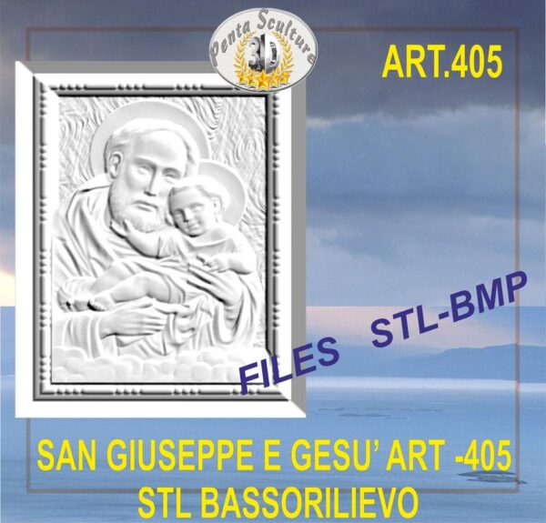 san_giuseppe_e_gesù_STL_bassorilievo_per_CNC_pantografi_art._405