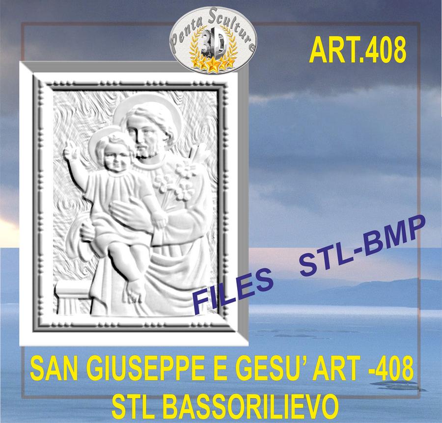 san_giuseppe_e_gesù_STL_bassorilievo_per_CNC_pantografi_art._408